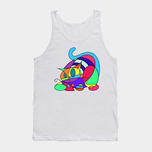 Cubistic cat 2 Tank Top